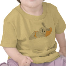 camiseta soñolienta del conejito