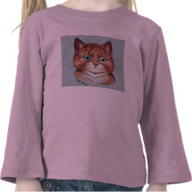Camiseta sonriente del gato del jengibre de Louis 