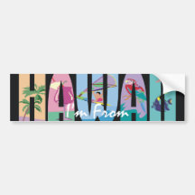 CAMISETA soy de Hawaii Etiqueta De Parachoque