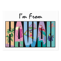 CAMISETA soy de Hawaii Tarjetas De Visita