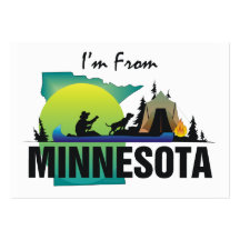CAMISETA soy de Minnesota Plantilla De Tarjeta Personal
