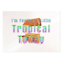 CAMISETA Tiki tropical Plantilla De Tarjeta De Visita