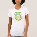 Camiseta verde del búho