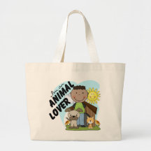 Camisetas afroamericanas del muchacho del amante a bolsas de mano