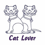 Camisetas bordadas amante del gato