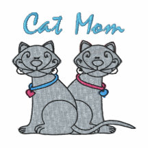 Camisetas bordadas mamá del gato del gato