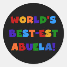 Camisetas brillantes de los colores del Mejor-est  Pegatina Redonda
