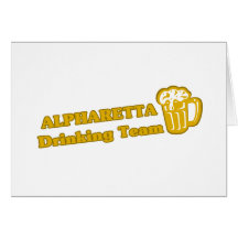 Camisetas de consumición del equipo de Alpharetta Felicitación