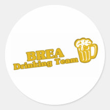 Camisetas de consumición del equipo de Brea Pegatina Redonda