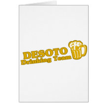 Camisetas de consumición del equipo de DeSoto Tarjeton