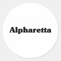 Camisetas de la obra clásica de Alpharetta Etiqueta Redonda