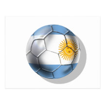 Camisetas del balón de fútbol de la Argentina Arge Tarjetas Postales
