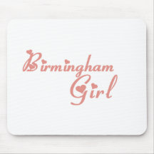 Camisetas del chica de Birmingham Tapetes De Ratones