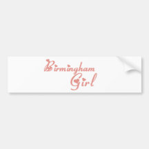 Camisetas del chica de Birmingham Etiqueta De Parachoque