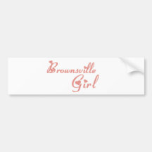 Camisetas del chica de Brownsville Etiqueta De Parachoque