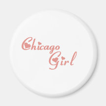 Camisetas del chica de Chicago Imán De Frigorifico