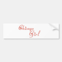 Camisetas del chica de Chicago Pegatina De Parachoque