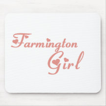 Camisetas del chica de Farmington Tapetes De Ratón
