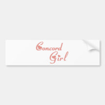 Camisetas del chica de la concordia etiqueta de parachoque