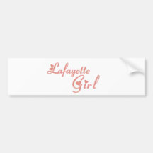 Camisetas del chica de Lafayette Etiqueta De Parachoque