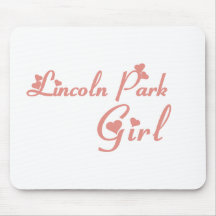 Camisetas del chica de Lincoln Park Alfombrillas De Raton