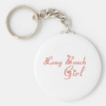 Camisetas del chica de Long Beach Llaveros Personalizados