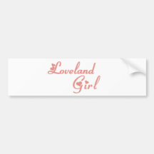 Camisetas del chica de Loveland Pegatina De Parachoque