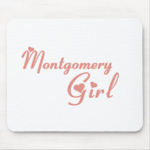 Camisetas del chica de Montgomery Tapetes De Ratones