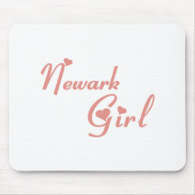 Camisetas del chica de Newark Alfombrillas De Ratón