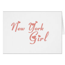 Camisetas del chica de Nueva York Tarjeton
