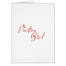 Camisetas del chica de Pacifica Tarjeta