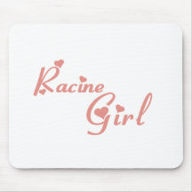 Camisetas del chica de Racine Tapetes De Ratón
