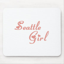 Camisetas del chica de Seattle Tapete De Ratón