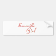 Camisetas del chica de Somerville Etiqueta De Parachoque