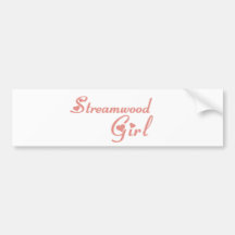 Camisetas del chica de Streamwood Pegatina De Parachoque