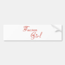 Camisetas del chica de Tucson Etiqueta De Parachoque