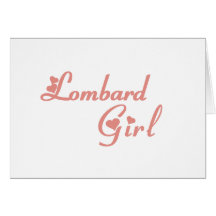Camisetas del chica del lombardo tarjetas