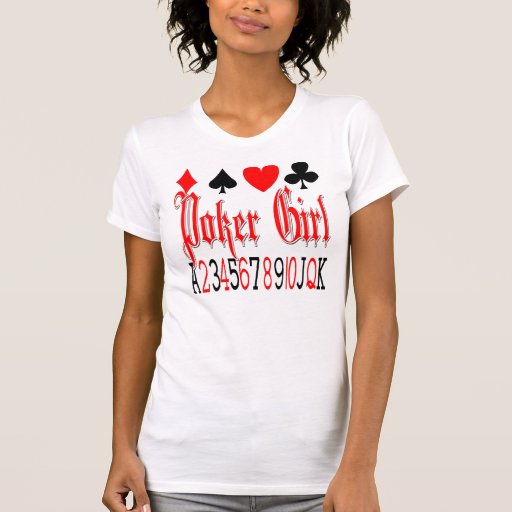 Camisetas del chica del póker