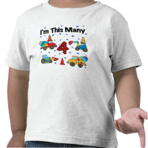 Camisetas del cumpleaños de los vehículos de la co