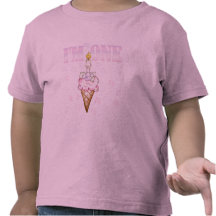 Camisetas del cumpleaños del cono de helado 1ras