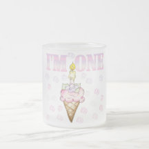 Camisetas del cumpleaños del cono de helado 1ras tazas