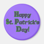 Camisetas del día de St Patrick verde y púrpura Iman