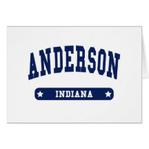 Camisetas del estilo de la universidad de Anderson Tarjetón