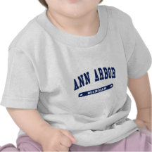 Camisetas del estilo de la universidad de Ann Arbo