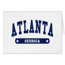 Camisetas del estilo de la universidad de Atlanta  Felicitación
