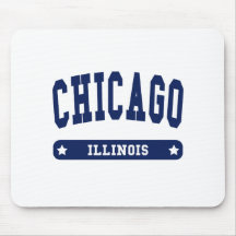 Camisetas del estilo de la universidad de Chicago  Alfombrilla De Ratones