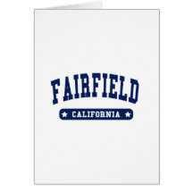 Camisetas del estilo de la universidad de Fairfiel Tarjetón