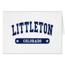 Camisetas del estilo de la universidad de Littleto Tarjeta