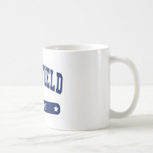Camisetas del estilo de la universidad de Mansfiel Tazas De Café