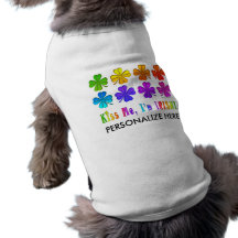 Camisetas del mascota - TRÉBOLES del arte pop Camisetas De Perrito